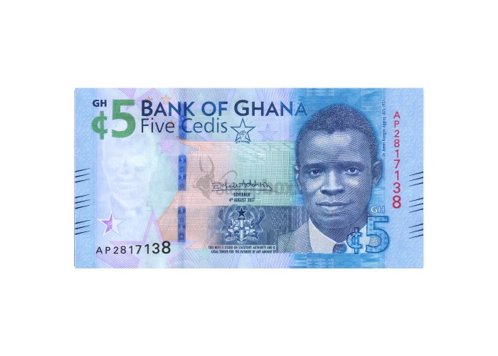 GHANA 5 CEDIS 2017 P-44 UNC